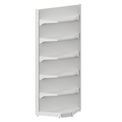 Стеллаж угловой H-2350*750*400 (5х400 мм) RAL 9016 (белый)
