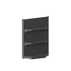 Стеллаж угловой H-1450*800*300 (2х300 мм) RAL 7024 (серый)