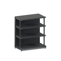 Стелаж з передньою ногою H-1450*1200*400 (4х400 мм) RAL 7024 (сірий)