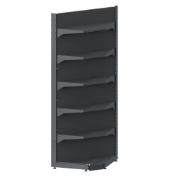 Стелаж кутовий H-2350*750*400 (5х400 мм) RAL 7024 (сірий)