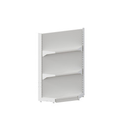 Стеллаж угловой H-1450*800*300 (2х300 мм) RAL 9016 (белый)
