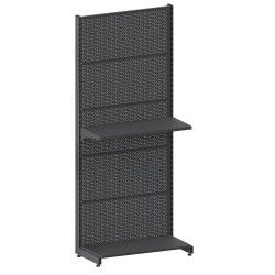 Стелаж перфорований 2350*950*400 (полиці 1х400 мм) RAL 7024 (сірий)