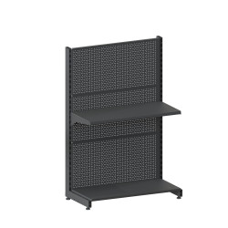 Стелаж перфорований 1450*950*400 (полиці 1х400 мм) RAL 7024 (сірий)