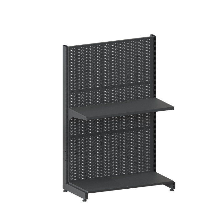 Стелаж перфорований 1450*950*400 (полиці 1х400 мм) RAL 7024 (сірий)