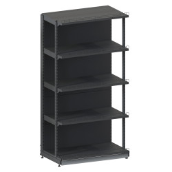 Стелаж з передньою ногою H-2350*1200*400 (5х400 мм) RAL 7024 (сірий)
