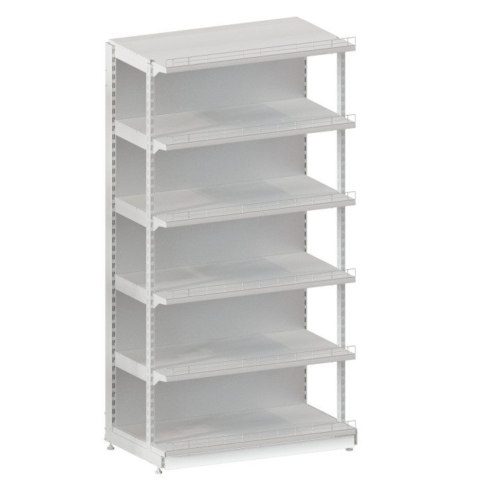 Стелаж з передньою ногою H-2350*1200*400 (6х400 мм) RAL 9016 (білий)