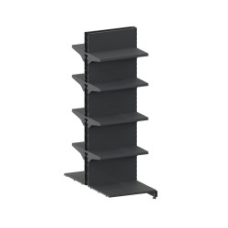 Додатковий стелаж двосторонній 1900*600*500 (полиці 8х300 мм) RAL 7024 (сірий)