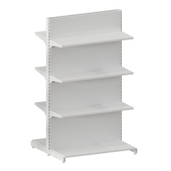 Стеллаж двухсторонний 2100*1200*500 (полки 6х400 мм) RAL 9016 (белый)