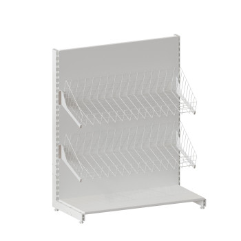 Стелаж з кошиками H-1450*1200*500 (2 корзини) RAL 9016 (білий)