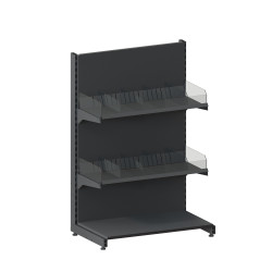 Стеллаж кондитерский H-1450*950*500 (2х400 мм) RAL 7024 (серый)