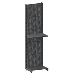 Стелаж перфорований 2350*600*400 (полиці 1х400 мм) RAL 7024 (сірий)