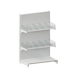 Стелаж кондитерський H-1450*950*500 (2х400 мм) RAL 9016 (білий)