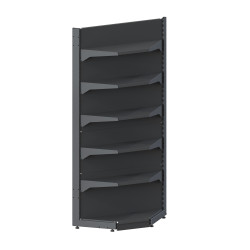 Стелаж кутовий H-2100*800*400 (5х400 мм) RAL 7024 (сірий)
