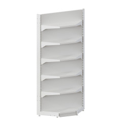 Стелаж кутовий H-2100*800*400 (5х400 мм) RAL 9016 (білий)