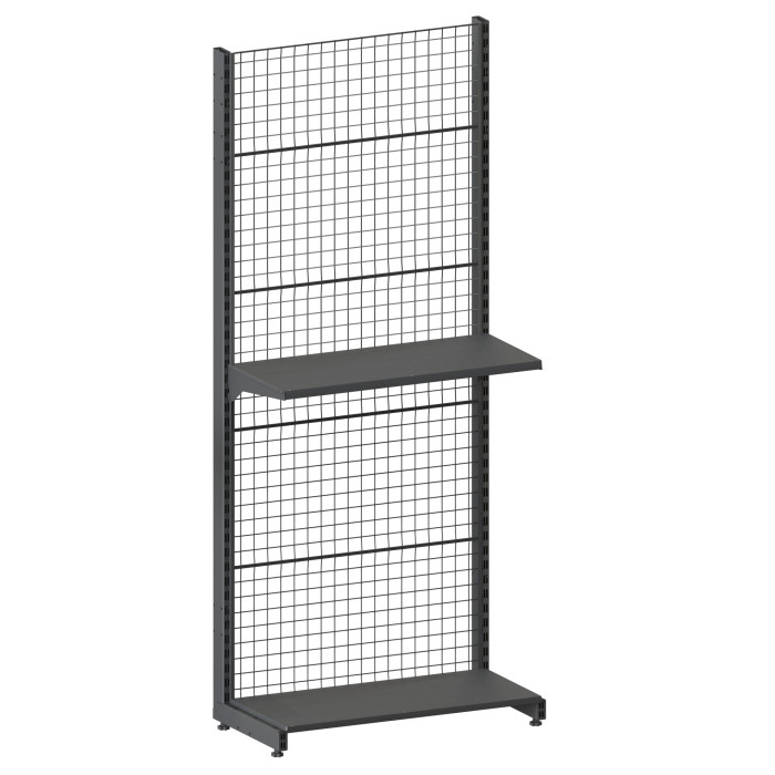 Стелаж сітчастий 2350*950*400 (полиці 1х400 мм) RAL 7024 (сірий)