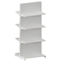 Стелаж двосторонній 2350*950*400 (полиці 6х400 мм) RAL 9016 (білий)