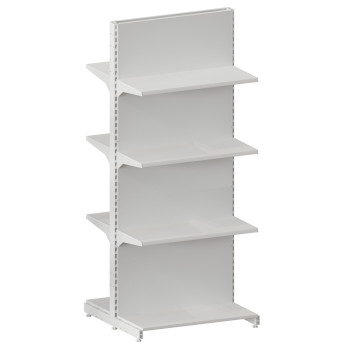 Стелаж двосторонній 2350*950*400 (полиці 6х400 мм) RAL 9016 (білий)