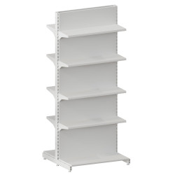 Стеллаж двухсторонний 2350*950*400 (полки 8х300 мм) RAL 9016 (белый)