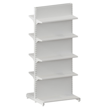 Стелаж двосторонній 2350*950*400 (полиці 8х300 мм) RAL 9016 (білий)