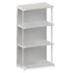 Стелаж з передньою ногою H-2350*1200*400 (4х400 мм) RAL 9016 (білий)