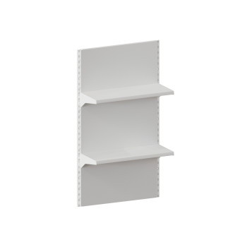Стеллаж настенный 1450*750*300 (полки 2х300 мм) RAL 9016 (белый)