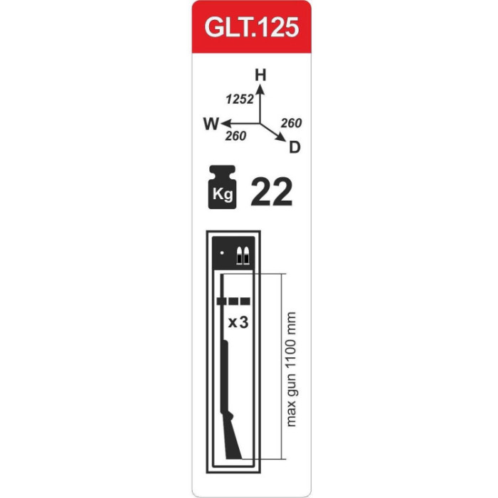 Сейф оружейный GLT.125.K