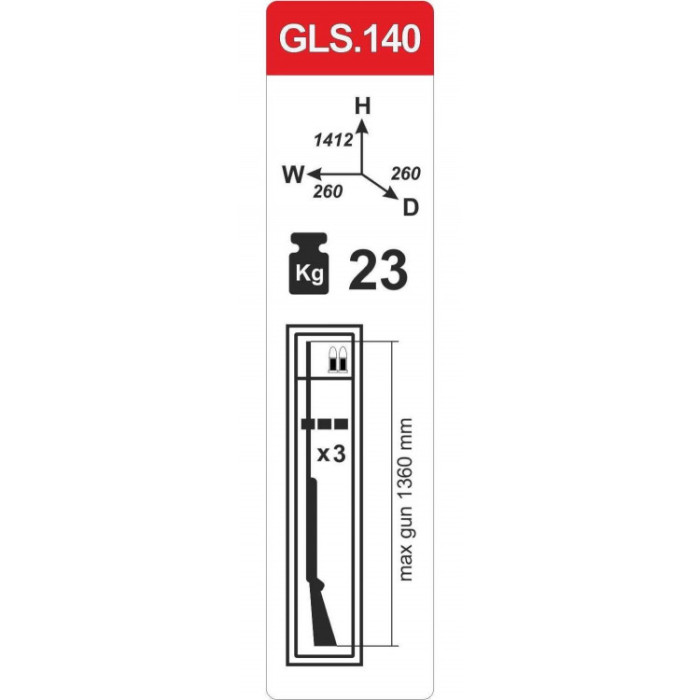 Сейф оружейный GLS.140.К