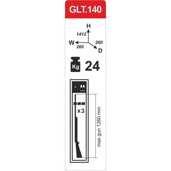 Сейф оружейный GLT.140.К
