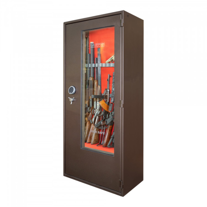 Сейф збройовий GD.840.ET GLASS BROWN з ударотривким склом