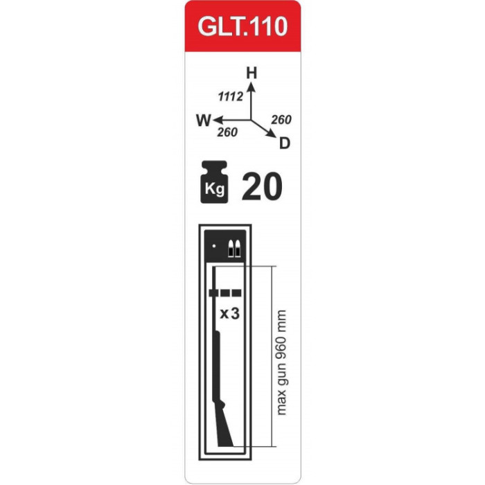 Сейф оружейный GLT.110.К