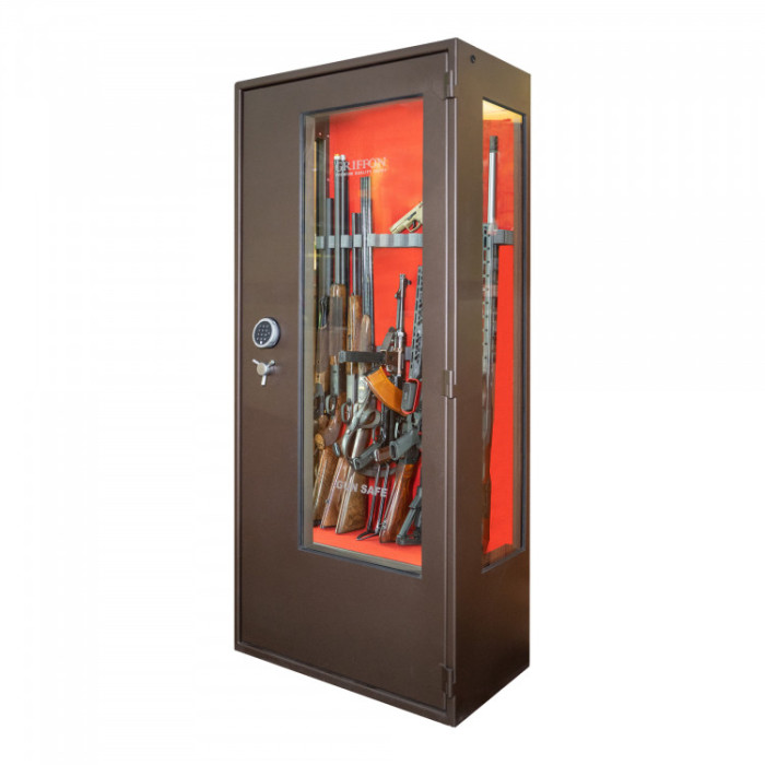 Сейф збройовий GD.840.E.T GLASS CASE BROWN з ударотривким склом