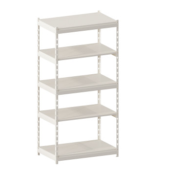 Стеллаж металлический LIGHT RACK 2050х1000х600 5 полок RAL 9001 (кремовый)