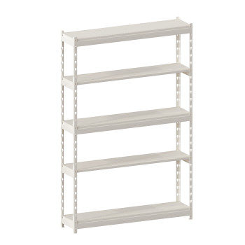 Стеллаж металлический LIGHT RACK 2050х1330х300 5 полок RAL 9001 (кремовый)