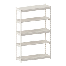 Стеллаж металлический LIGHT RACK 2050х1250х400 5 полок RAL 9001 (кремовый)