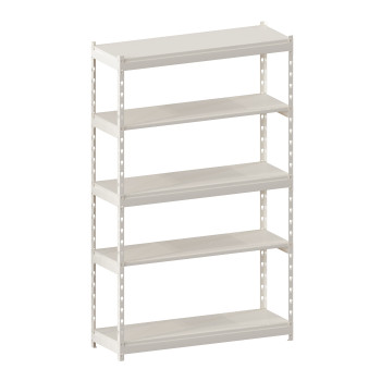 Стеллаж металлический LIGHT RACK 2050х1250х400 5 полок RAL 9001 (кремовый)