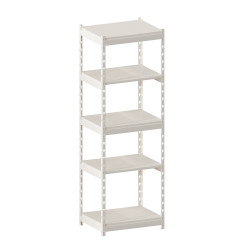 Стелаж металевий LIGHT RACK 2050х665х500 5 полиць RAL 9001 (кремовий)