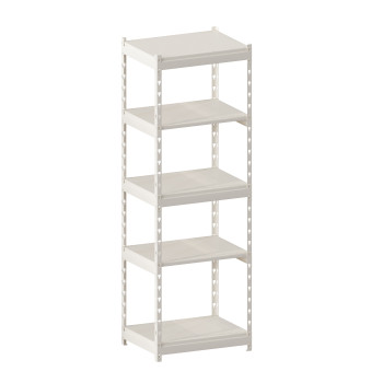 Стеллаж металлический LIGHT RACK 2050х665х500 5 полок RAL 9001 (кремовый)
