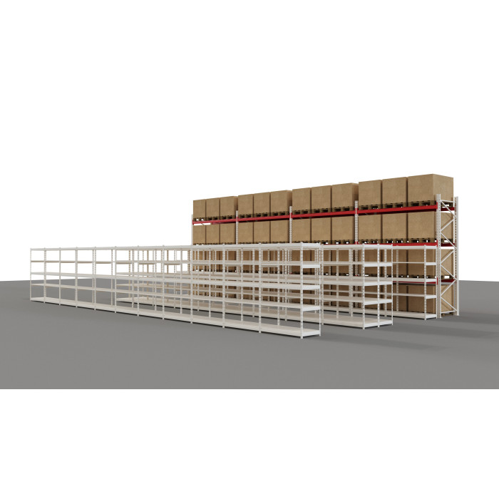 Стелаж металевий LIGHT RACK 2050х1330х300 5 полиць RAL 9001 (кремовий)