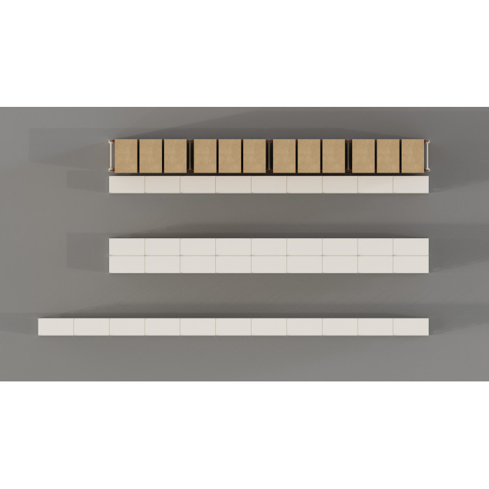 Стелаж металевий LIGHT RACK 2050х1330х300 5 полиць RAL 9001 (кремовий)
