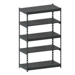 Стеллаж металлический LIGHT RACK 2050х1250х600 5 полок RAL 7016 (антрацит)