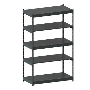 Стеллаж металлический LIGHT RACK 2050х1250х600 5 полок RAL 7016 (антрацит)