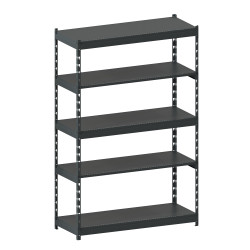Стеллаж металлический LIGHT RACK 2050х1330х500 5 полок RAL 7016 (антрацит)