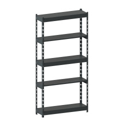 Стеллаж металлический LIGHT RACK 2050х1000х300 5 полок RAL 7016 (антрацит)