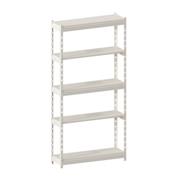 Стеллаж металлический LIGHT RACK 2050х1000х300 5 полок RAL 9001 (кремовый)