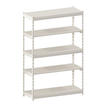 Стеллаж металлический LIGHT RACK 2050х1330х500 5 полок RAL 9001 (кремовый)
