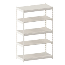 Стеллаж металлический LIGHT RACK 2050х1250х600 5 полок RAL 9001 (кремовый)
