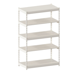 Стелаж металевий LIGHT RACK 2050х1250х600 5 полиць RAL 9001 (кремовий)