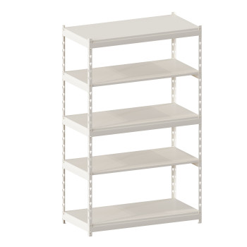 Стеллаж металлический LIGHT RACK 2050х1250х600 5 полок RAL 9001 (кремовый)