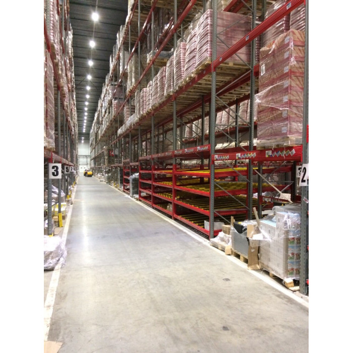 Палетний стелаж 3499*2230*1100 (палета інша вага) 3 яруси (2 яруси навісних + підлога)