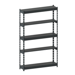 Стеллаж металлический LIGHT RACK 2050х1250х300 5 полок RAL 7016 (антрацит)